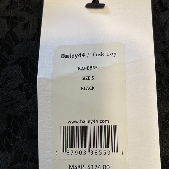 Bailey 44 Top Off Shoulder Black Lace Bell Sleeve Blouse Size Small - Picture 8 of 9